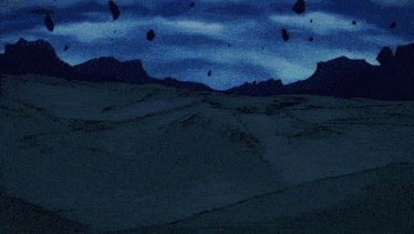 a drawing of a person falling into a hole with a blue background
