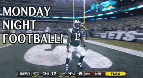 monday night football is being played in a stadium