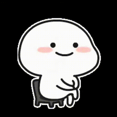 a cartoon character is sitting on a chair with his legs crossed and smiling .