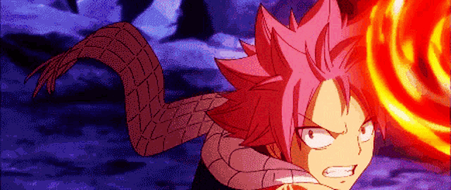 a pixel art of a fairy tail character holding a red ball .