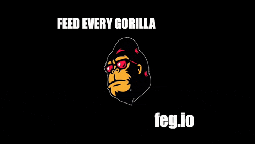 a black background with the words feed the hungry gorilla