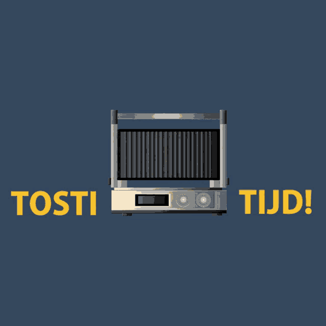 an illustration of a toaster oven with the words tosti tijd