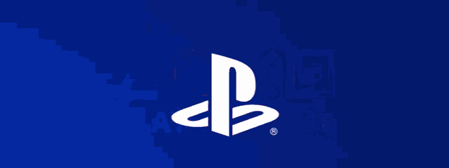 a blue and green background with a playstation logo