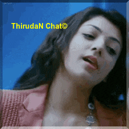 a close up of a woman 's face with the words thiruda n chat written above her