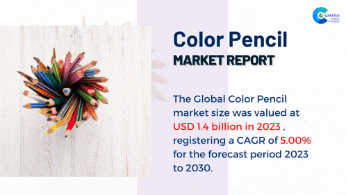 a bunch of colored pencils on a wooden surface with the words color pencil market report