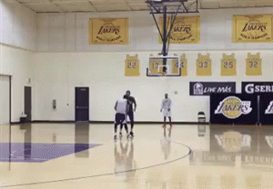 D'Angelo Russell Crossing Over Anthony Brown GIF - Practice Practicing Nba GIFs