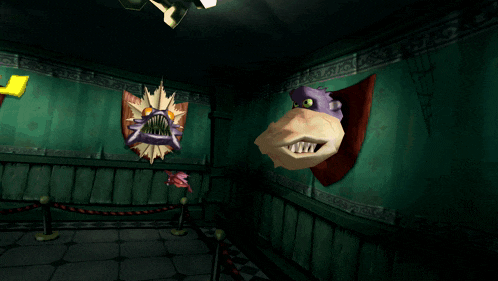 a cartoon character with a huge mouth and sharp teeth