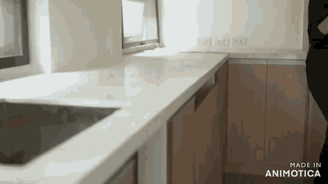 a video of a kitchen with the words made in animotica on the bottom