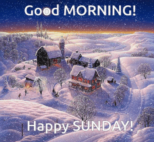 Good Morning Happy Sunday GIF - Good Morning Happy Sunday Snow GIFs