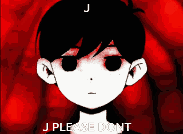 a picture of a boy with a red background and the words j please dont