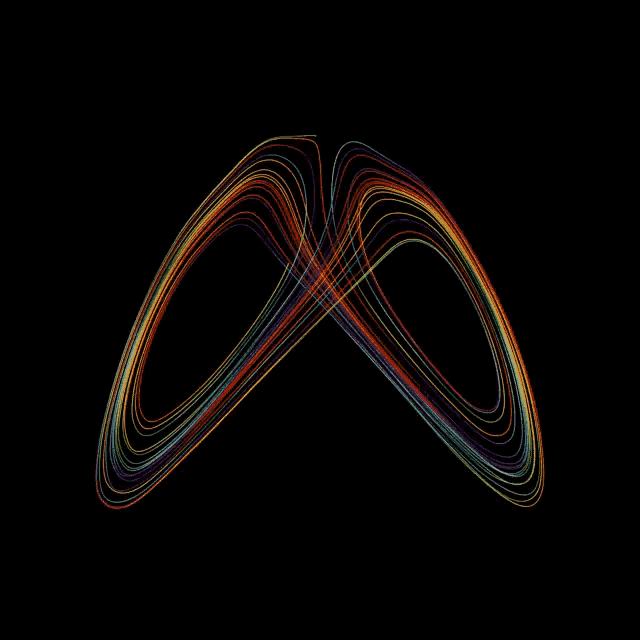 a black background with a rainbow colored circle