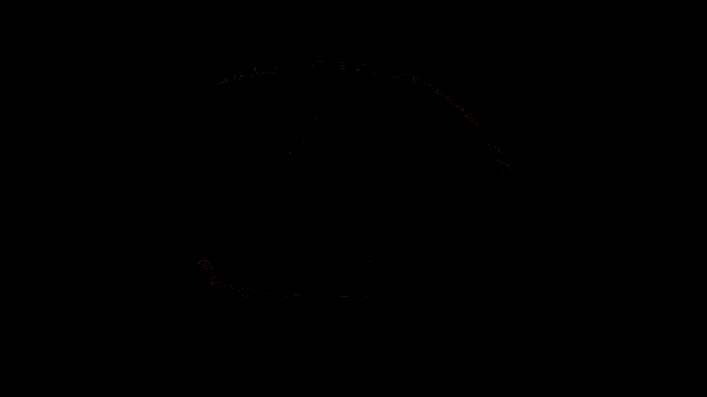 a close up of a cartoon character 's eye with black hair