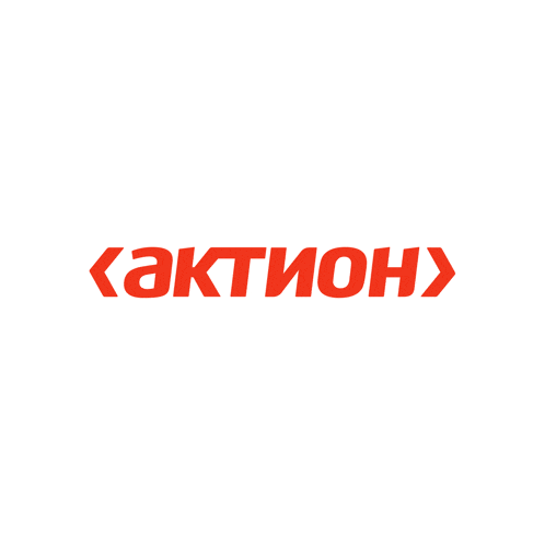 a white background with red letters that say ' aktion '
