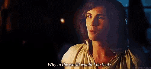 a man with long hair is asking why in the world would i do that ?