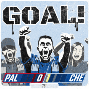 a poster that says goal with a man screaming