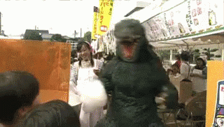 Godzilla Eating Something He Knows He Shouldn'T GIF - Eating GIFs