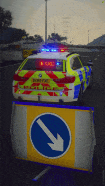 a police car with the license plate bx69 fmc