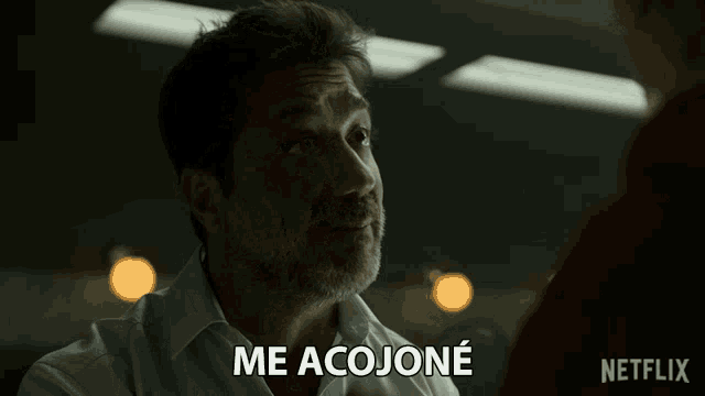 a man says me acojone in a netflix ad