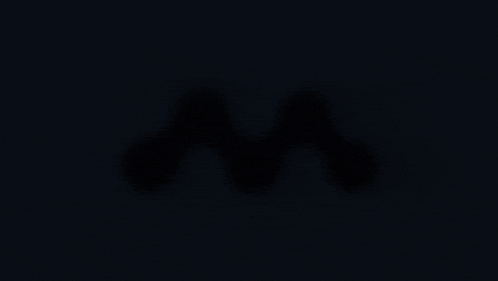 a white rectangle with a black swirl in the middle of it