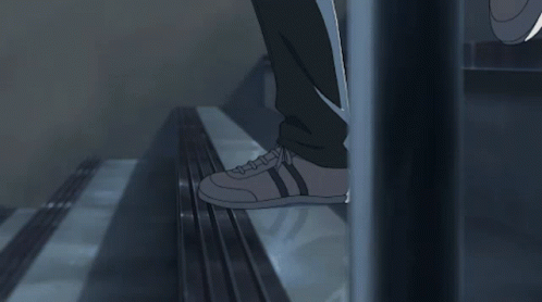 Anime Going Downstairs GIF - Anime Going Downstairs Shoes GIFs
