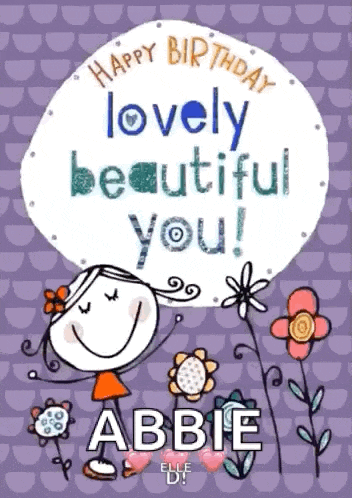 a birthday card that says happy birthday lovely beautiful you !