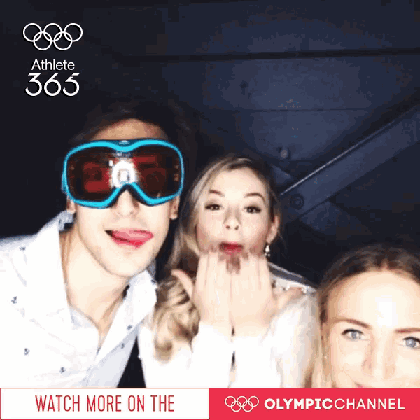 an ad for the olympic channel shows a man and two women