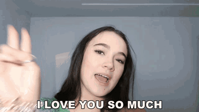 a woman says " i love you so much " in a video