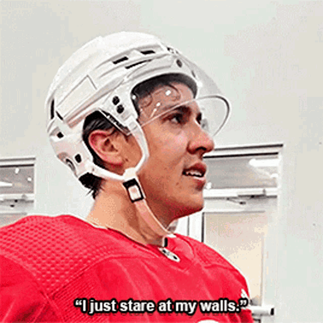 Teuvo Teravainen I Just Stare At My Walls GIF - Teuvo Teravainen I Just Stare At My Walls Carolina Hurricanes GIFs