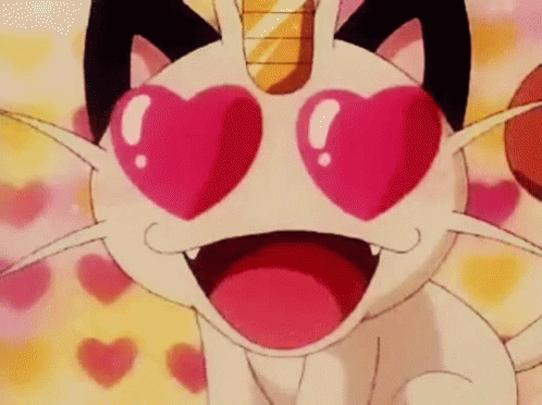 Pokemon Meowth GIF - Pokemon Meowth Heart GIFs