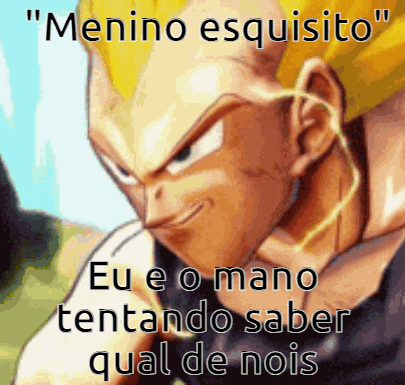 a picture of a cartoon character with the words " menino esquisito "