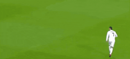 a group of soccer players are playing on a field with a sign in the background that says ea