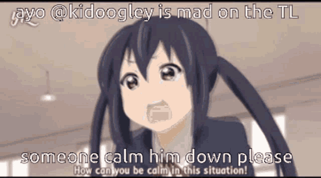 someone calm him down please how can you be calm in this situation ayo @kidoogley is mad on the tl