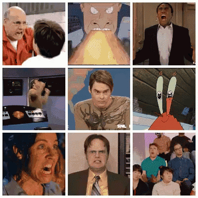 a collage of images with snl written on the bottom left