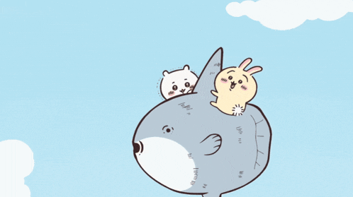 a cartoon illustration of a dinosaur carrying a rabbit on its back