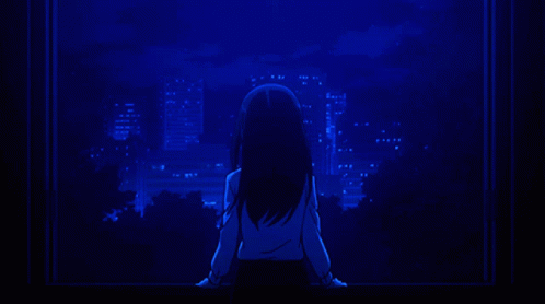 Blue Anime Night Sky GIF - Blue Anime Night Sky GIFs