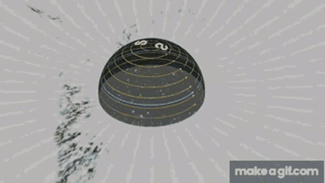 a computer generated image of a globe with a circle around it and the words make a gif.com below it