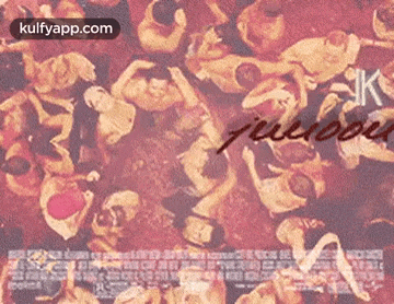 a poster for a movie with a bunch of people dancing on it