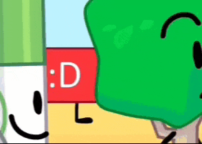 a cartoon character with a green face is standing next to a pencil .