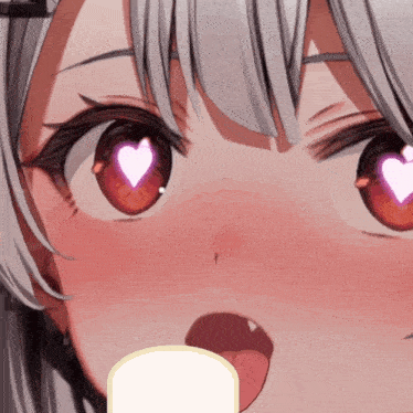 a close up of a girl 's face with a heart shaped eye