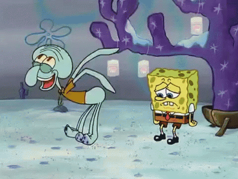 Squidward Shakes Butt GIF - Spongebob Happy Sad GIFs