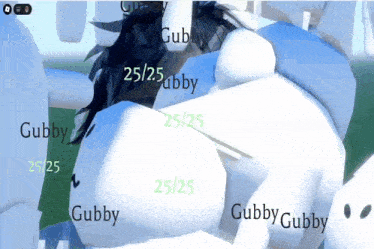 a screenshot of a video game with the name gubby written on the screen