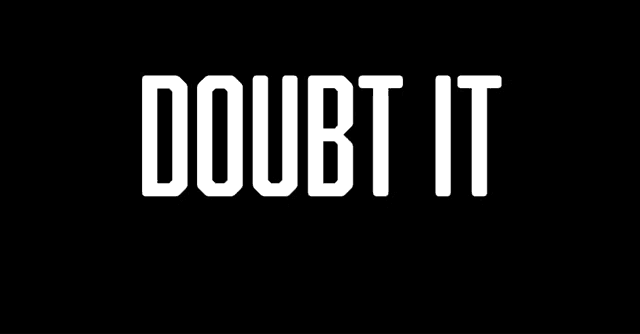 a black background with the words doubt it powered x people.org