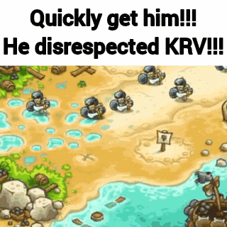 a cartoon drawing of a beach with a sign that says quickly get him he disrespected krv