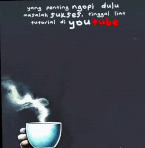 a man is holding a cup of coffee and giving a thumbs up sign