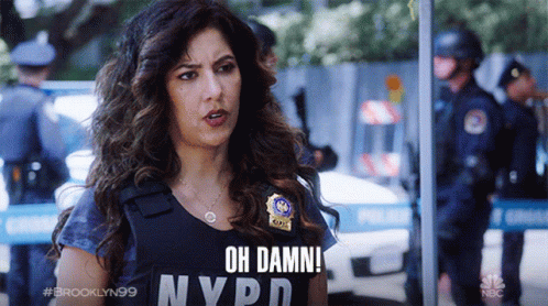 Oh Damn Detective Rosa Diaz GIF - Oh Damn Detective Rosa Diaz Stephanie Beatriz GIFs