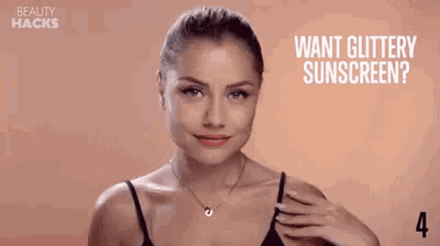 Want Glittery Sunscreen Glittery Skin GIF - Want Glittery Sunscreen Glittery Skin Shiny Skin GIFs