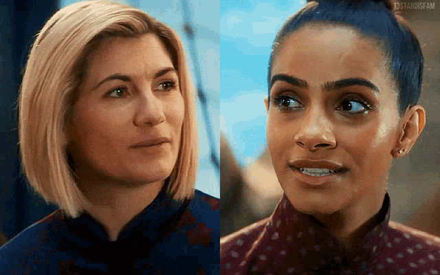 two women are standing next to each other and one has a tattoo on her face