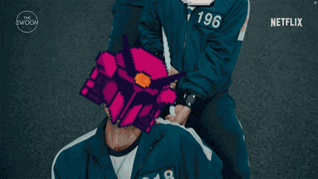 a netflix ad with a pixelated image of a man