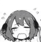 a black and white drawing of a girl with short hair .