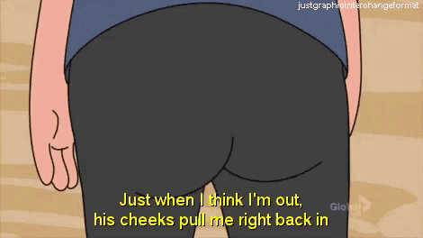 a cartoon of bob 's burgers says just when i think i 'm out